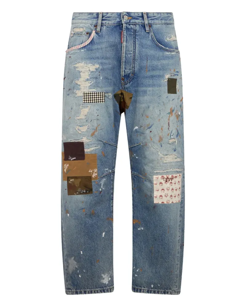 Dsquared2 Jeans im Patchwork-Look - Blau Blau