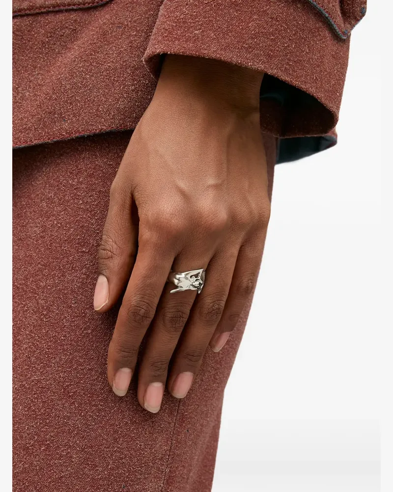 Maison Margiela mermaid-textured ring - Silber Silber