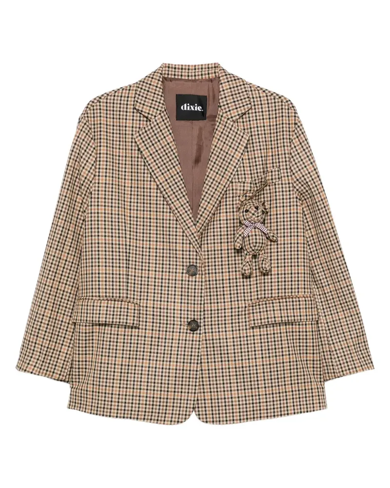 Dixie Karierte Jacke - Braun Braun