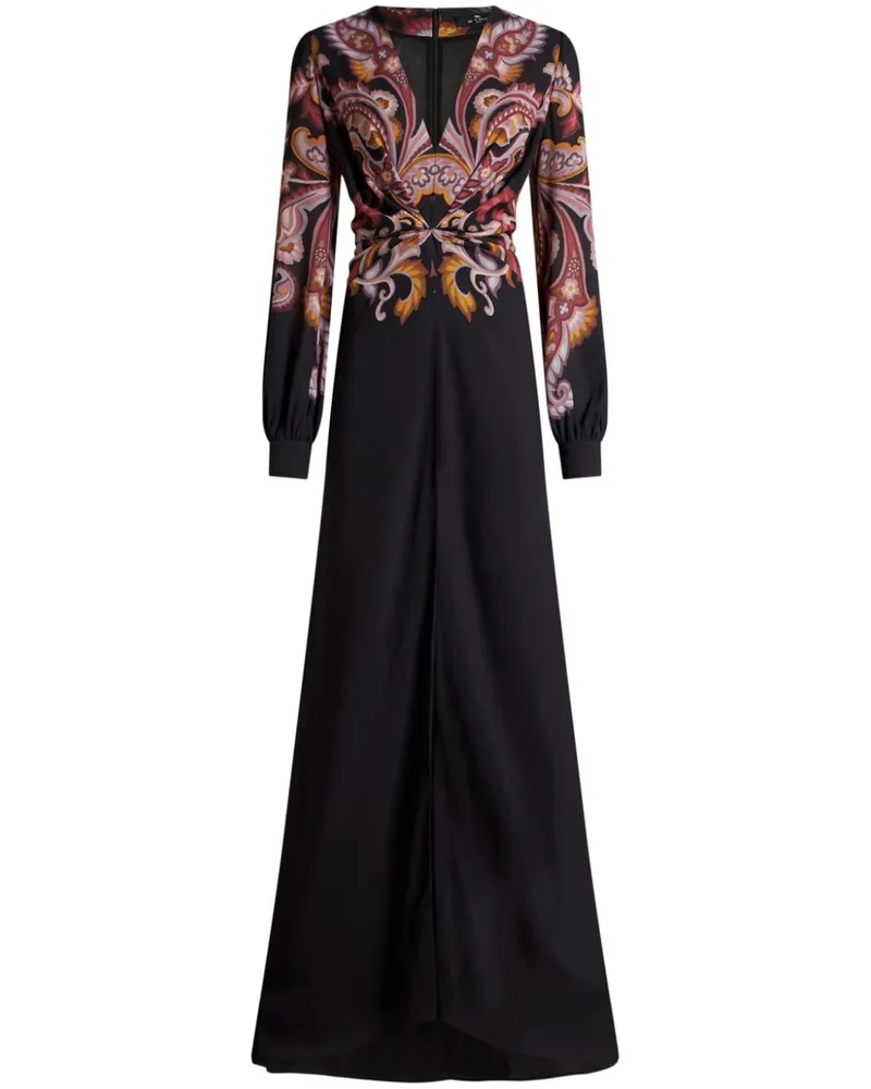 Etro Kleid mit Print - Schwarz Schwarz