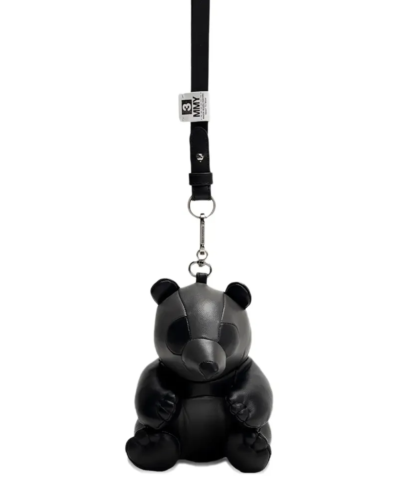 MIHARAYASUHIRO mini Dolls Panda shoulder bag - Schwarz Schwarz