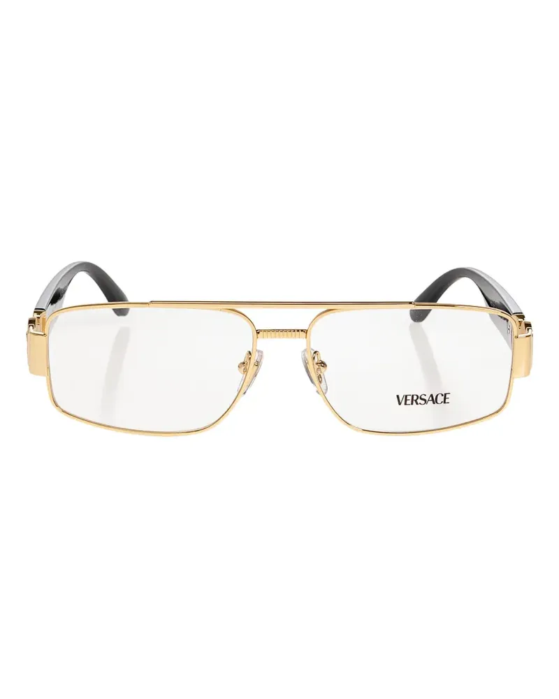 Versace Medusa Biggie rectangle-frame glasses - Gold Gold