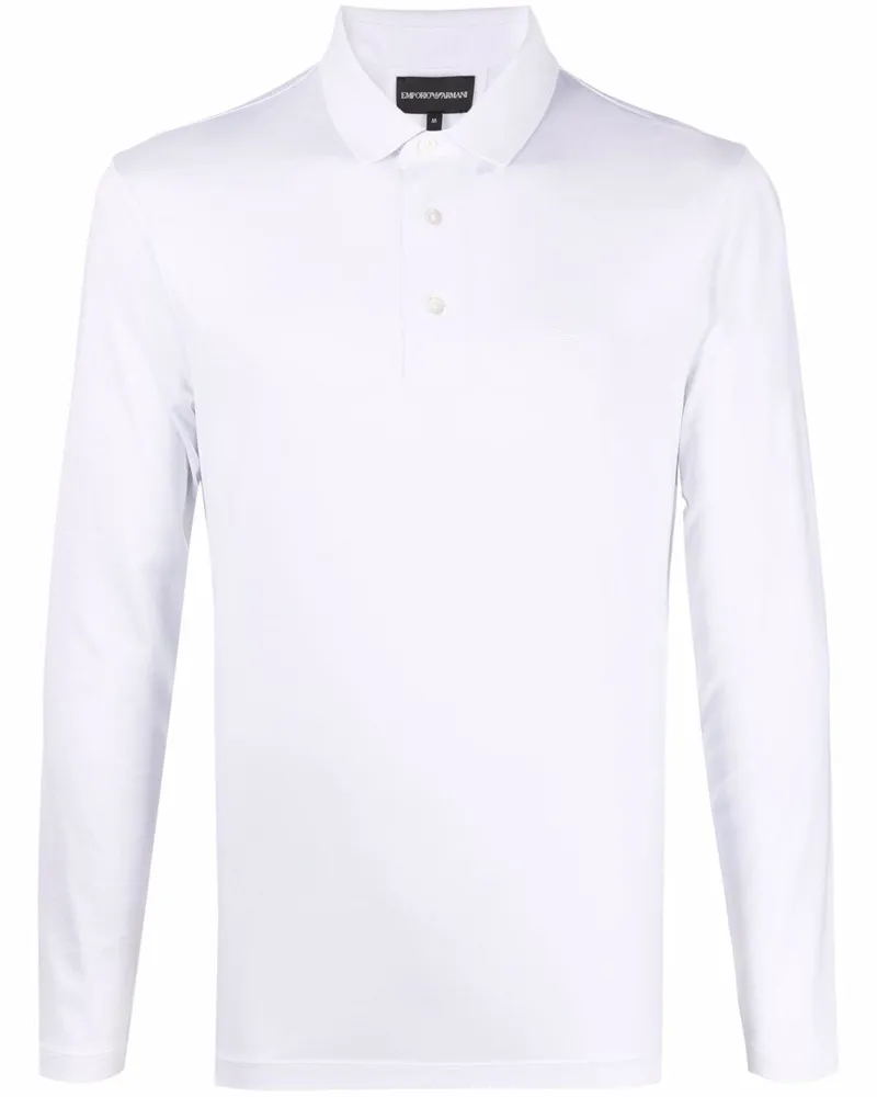 Emporio Armani Poloshirt mit Logo-Print - Weiß Weiß