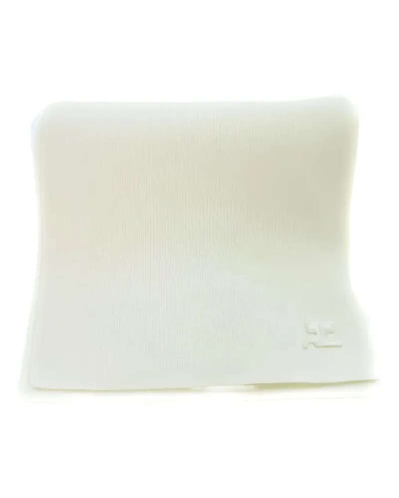 Courrèges logo scarf - Weiß Weiß