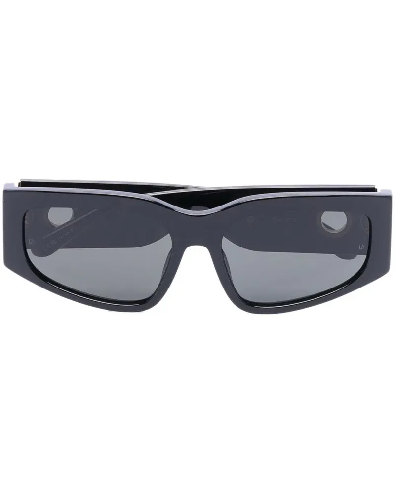 Linda Farrow Sonnenbrille mit eckigem Gestell - Schwarz Schwarz