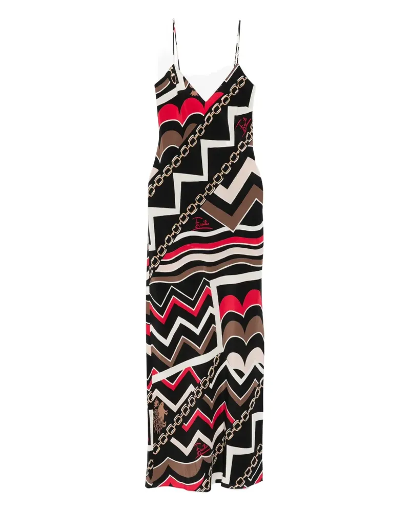 Emilio Pucci geometric-print silk dress - Schwarz Schwarz