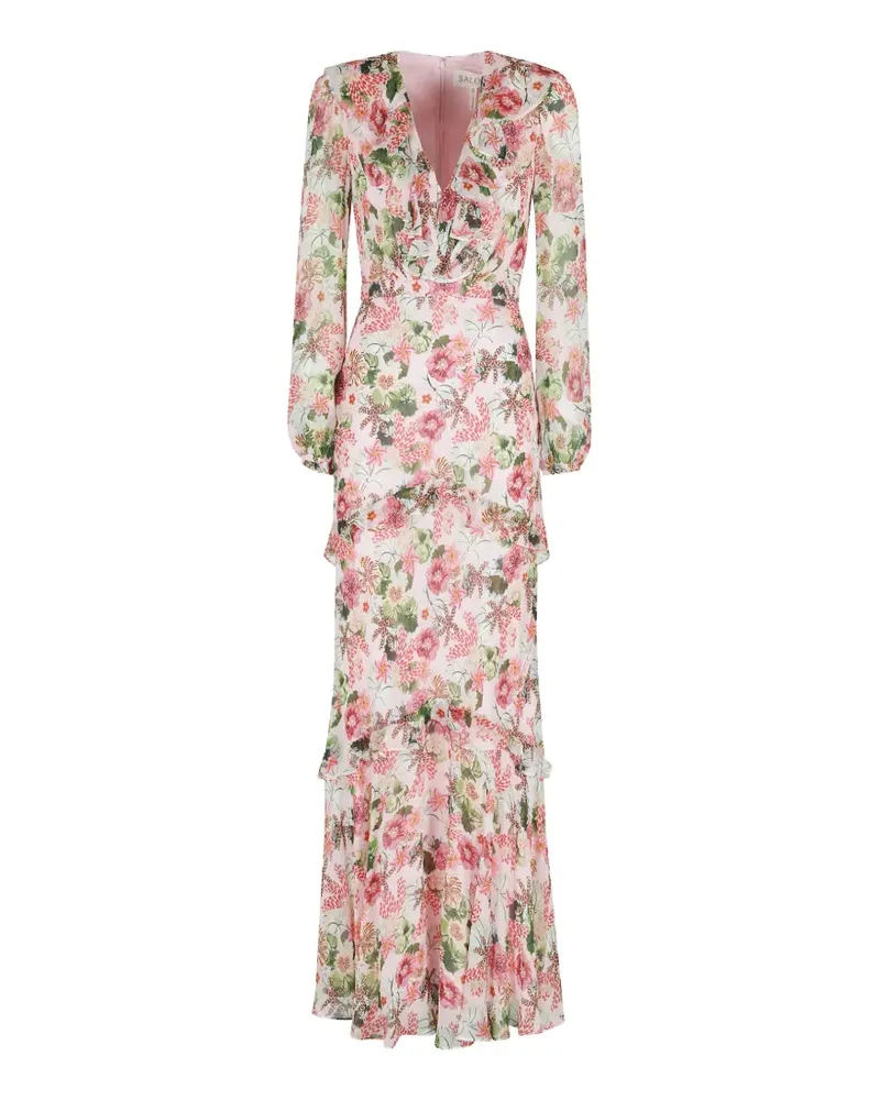 Saloni ruffled floral dress - Rosa Rosa