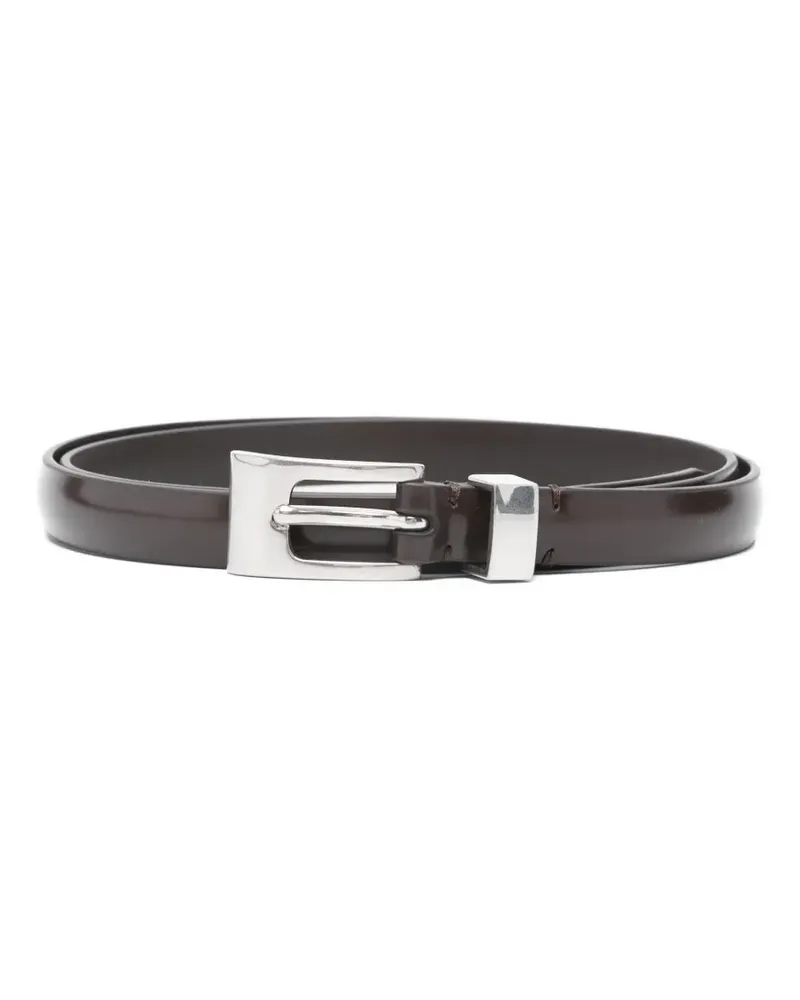 The Row silver-tone buckle belt - Braun Braun