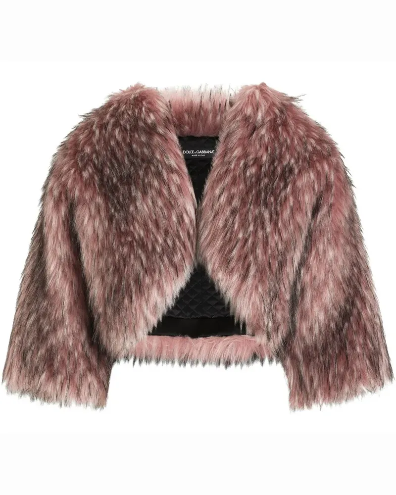 Dolce & Gabbana Jacke aus Faux Fur - Rosa Rosa