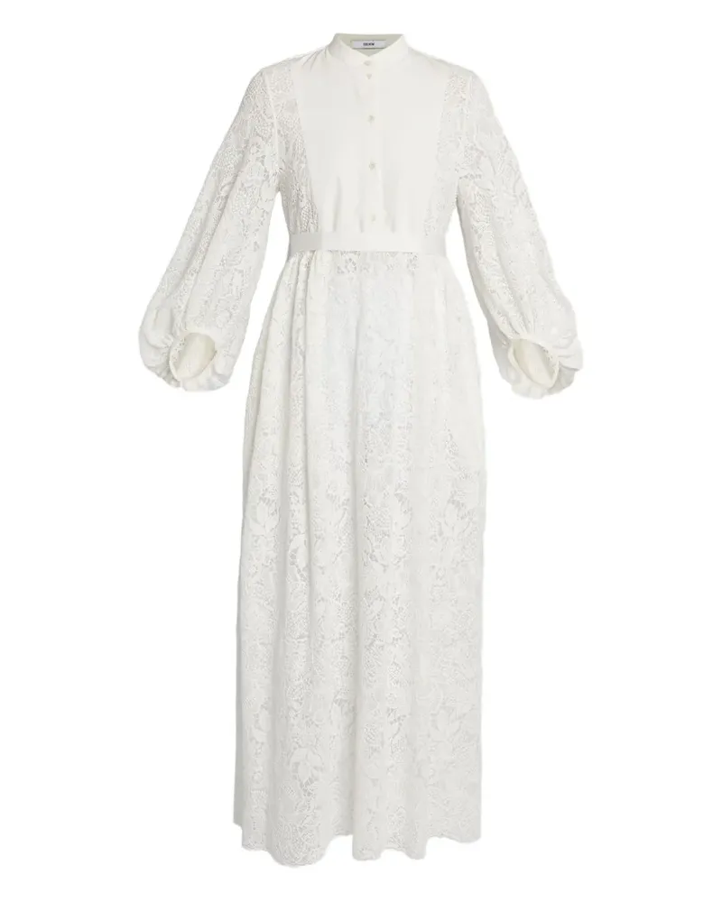 Erdem Midikleid mit Gürtel - Weiß Weiß