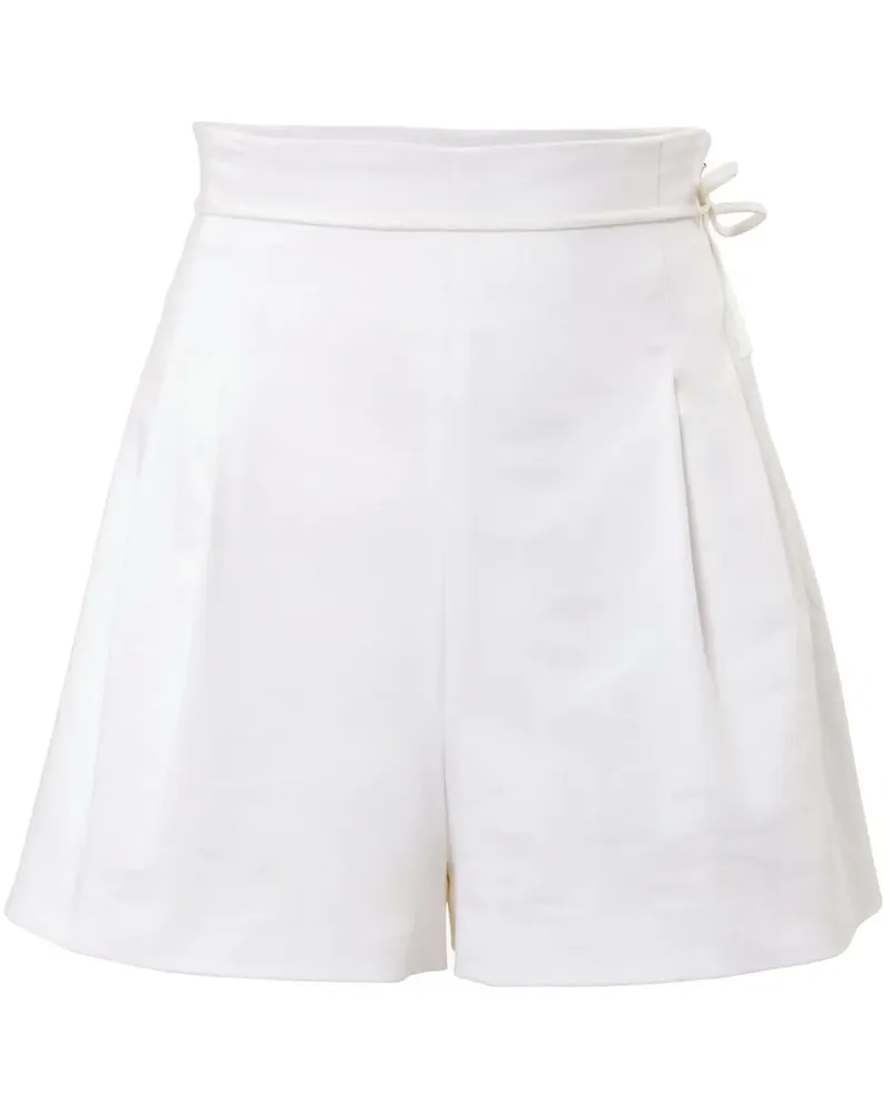 Carolina Herrera New York High-Waist-Shorts mit Bindedetail - Weiß Weiß