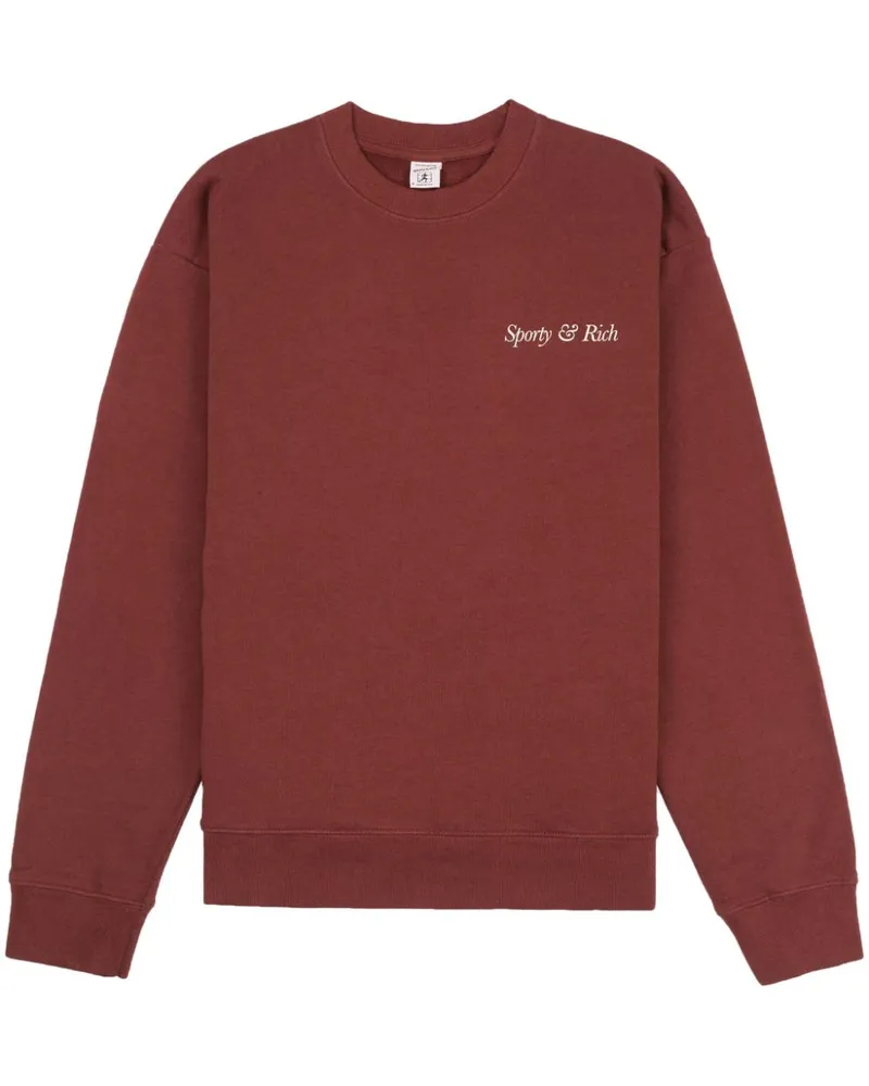 SPORTY & RICH HWCNY Sweatshirt mit Logo Rot