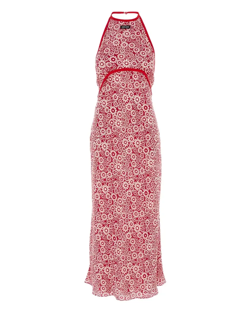 Miu Miu Seidenkleid mit Print - Rot Rot