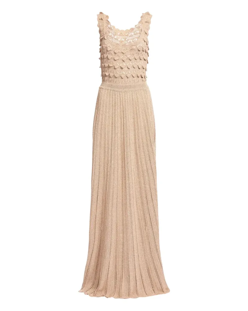 Elie Saab Gehäkeltes Maxikleid - Gold Gold