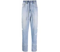 Tapered-Jeans mit Kordelzug