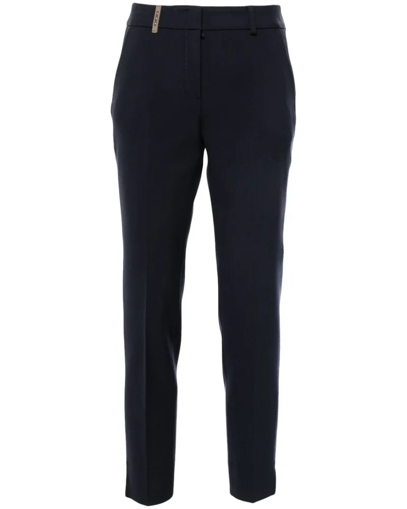 Peserico Hose mit Bügelfalten - Blau Blau