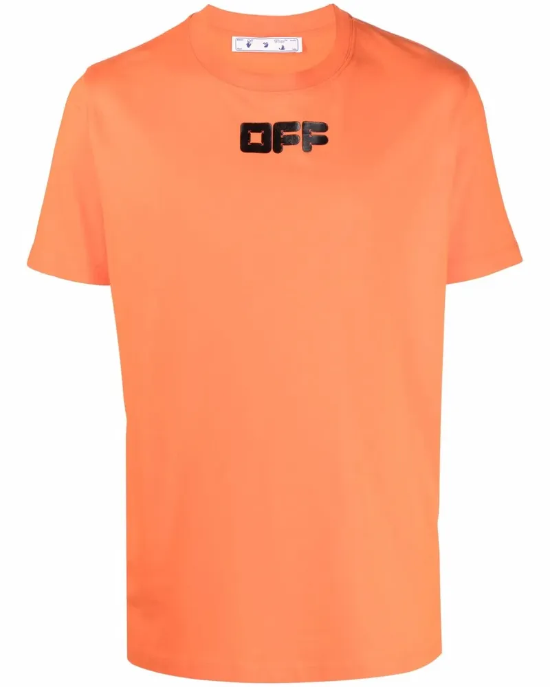OFF-WHITE T-Shirt mit Logo-Print - Orange Orange
