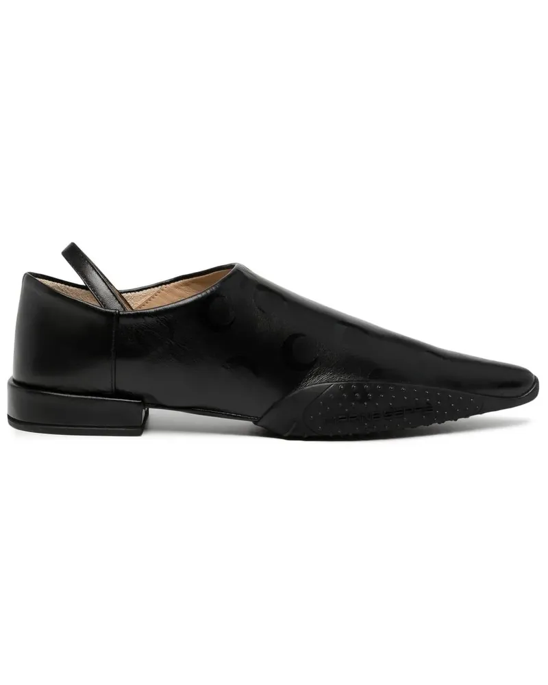 Marine Serre Spitze Mules - Schwarz Schwarz