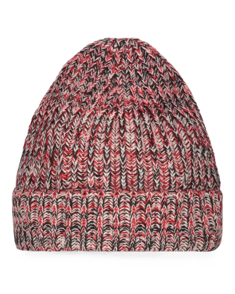 Malo ribbed-knit cashmere beanie hat - Rot Rot