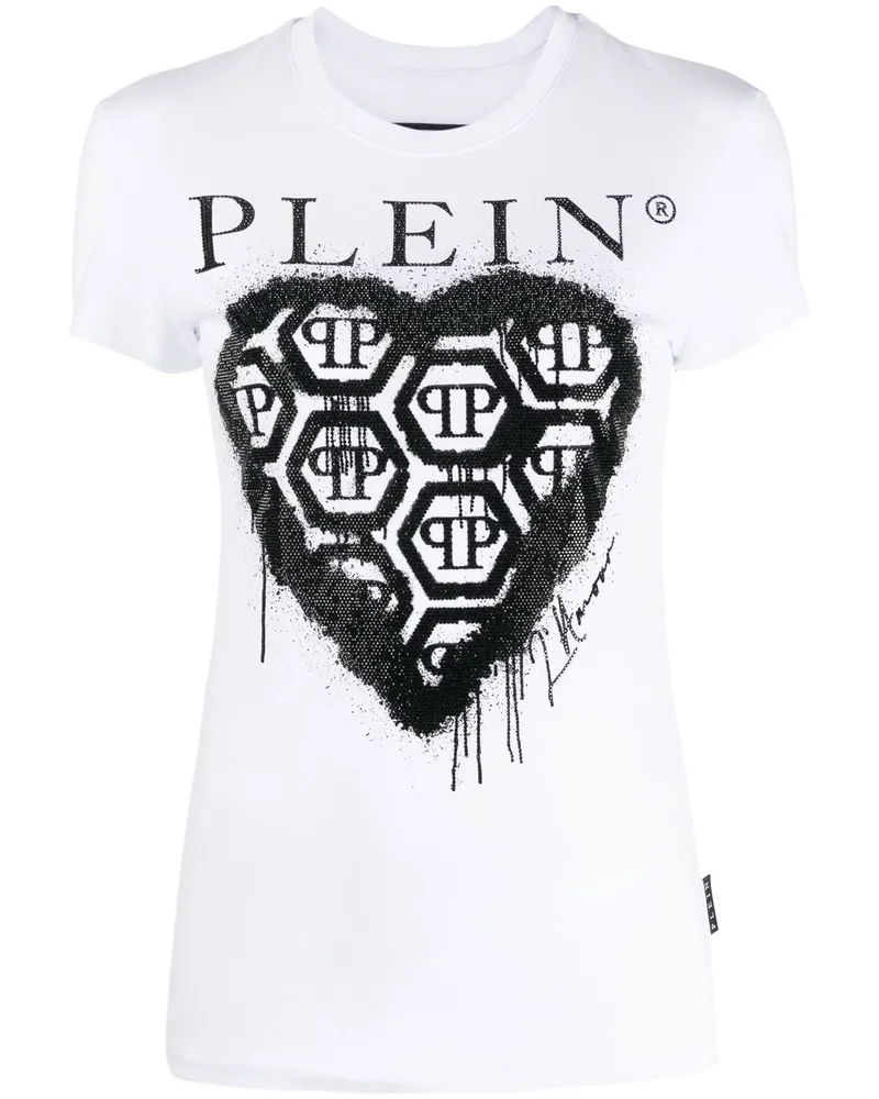 Philipp Plein T-Shirt mit Logo-Print - Weiß Weiß