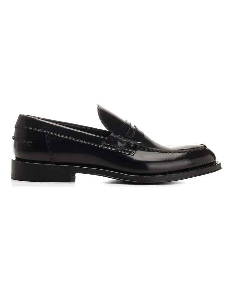 Corvari polished penny loafers - Schwarz Schwarz