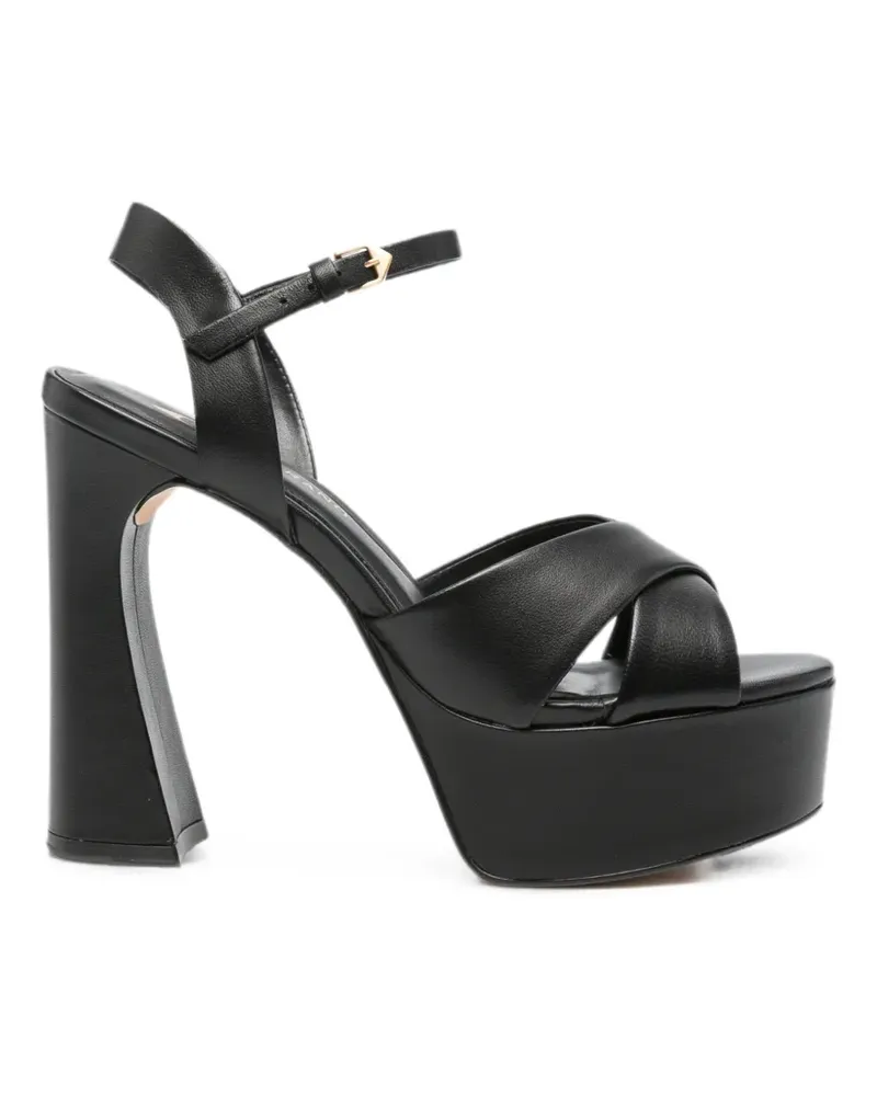 CARRANO crossover-strap platform sandals - Schwarz Schwarz
