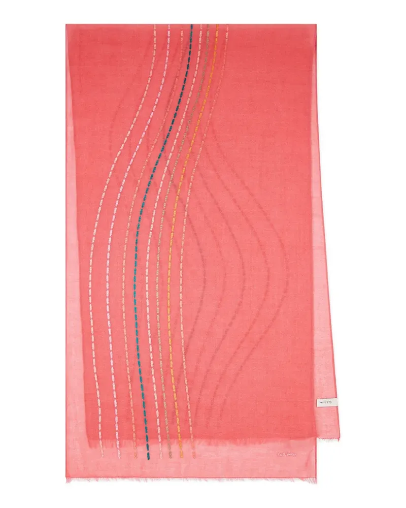 Paul Smith Bestickter Schal - Rosa Rosa