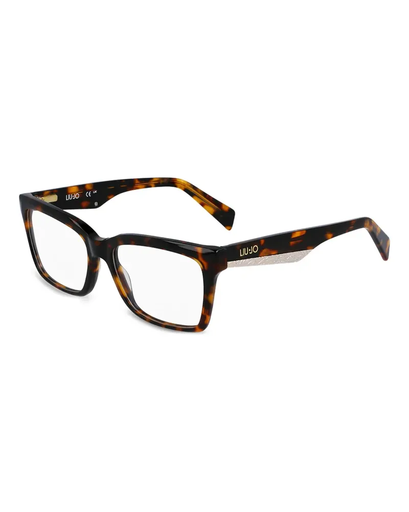 Liu Jo Brille mit Logo-Print - Braun Braun