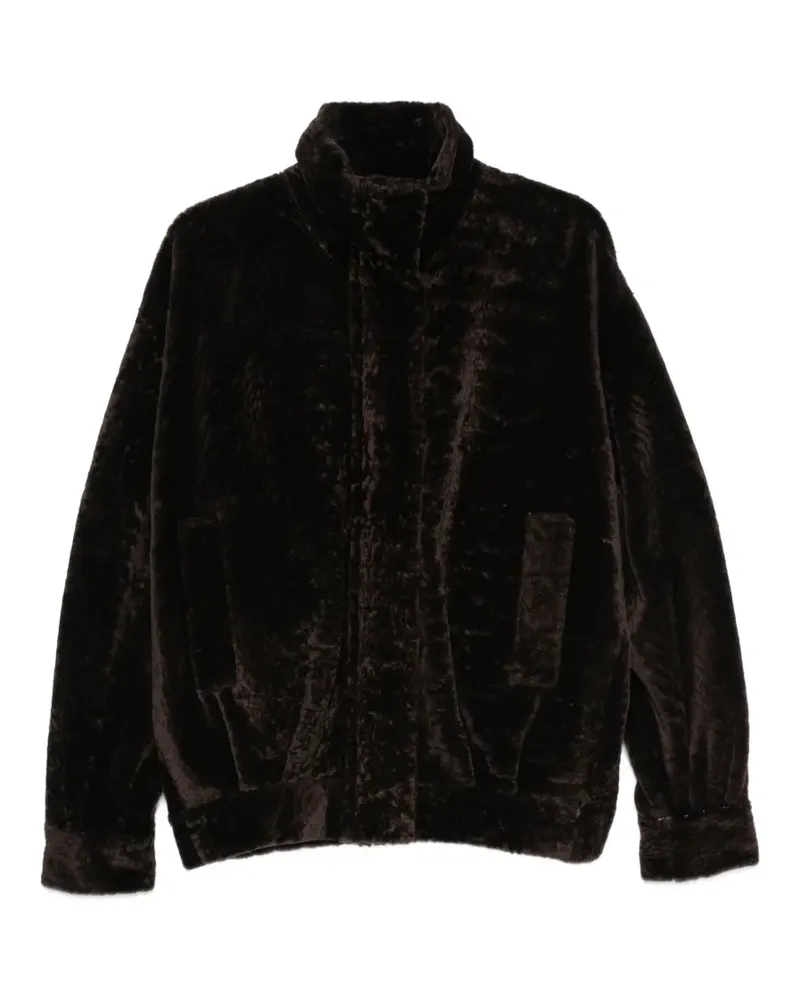 Arma Paula Shearling-Jacke mit Stehkragen - Braun Braun