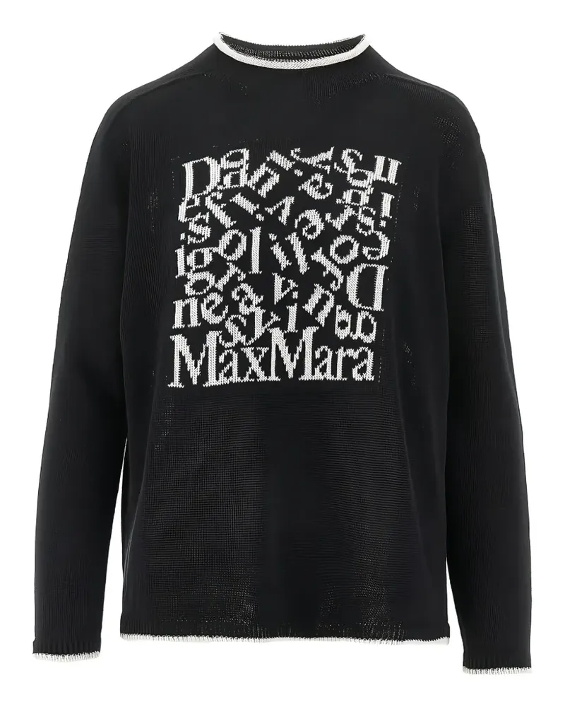 Max Mara Max Mara logo-intarsia jumper - Schwarz Schwarz