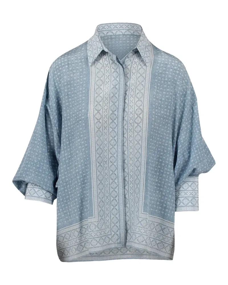 Ermanno Scervino geometric-print shirt - Blau Blau