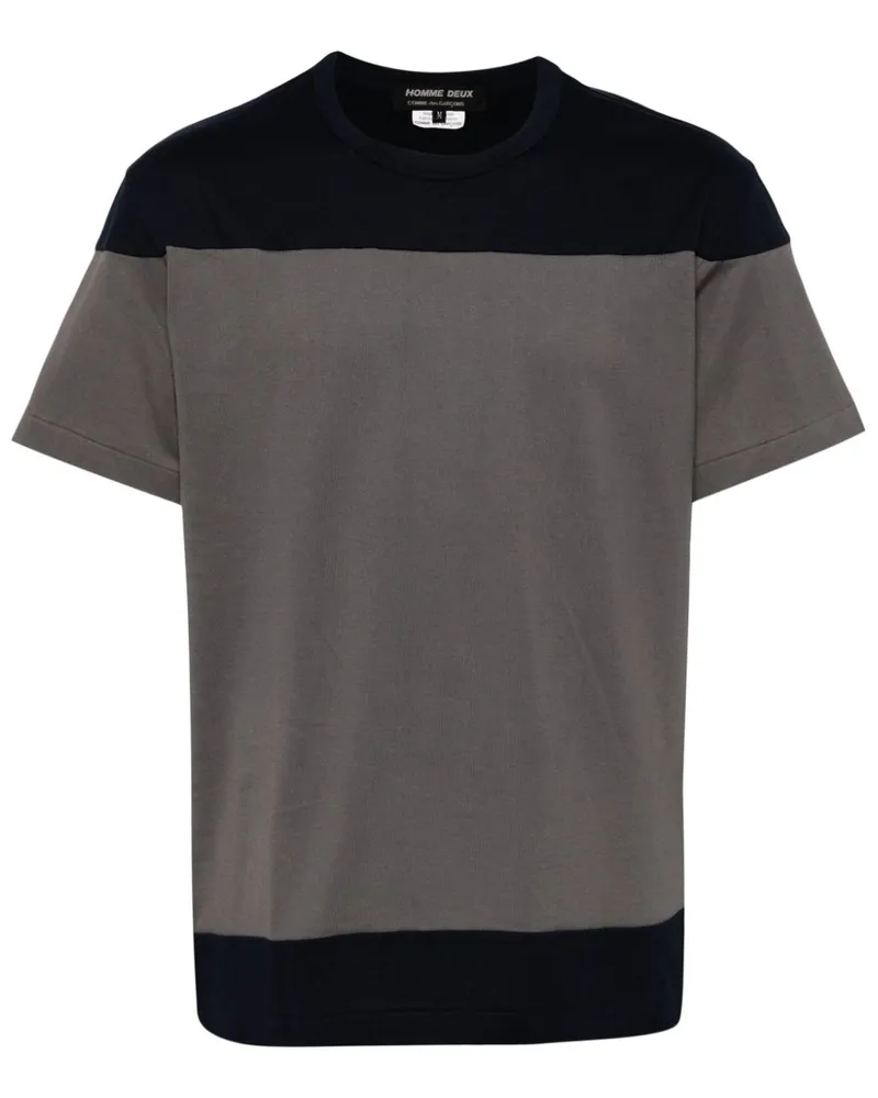 Comme des Garçons T-Shirt in Colour-Block-Optik - Grau Grau