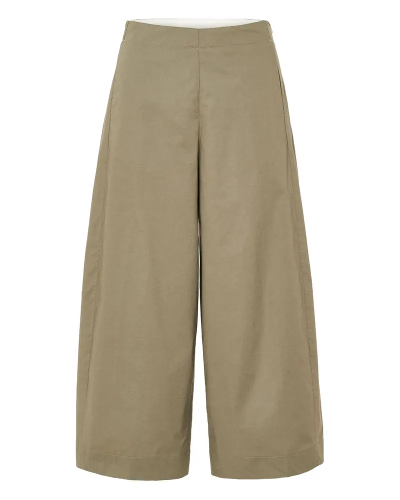 nine:inthe:morning Wide-Leg-Hose mit Bundfalten - Braun Braun