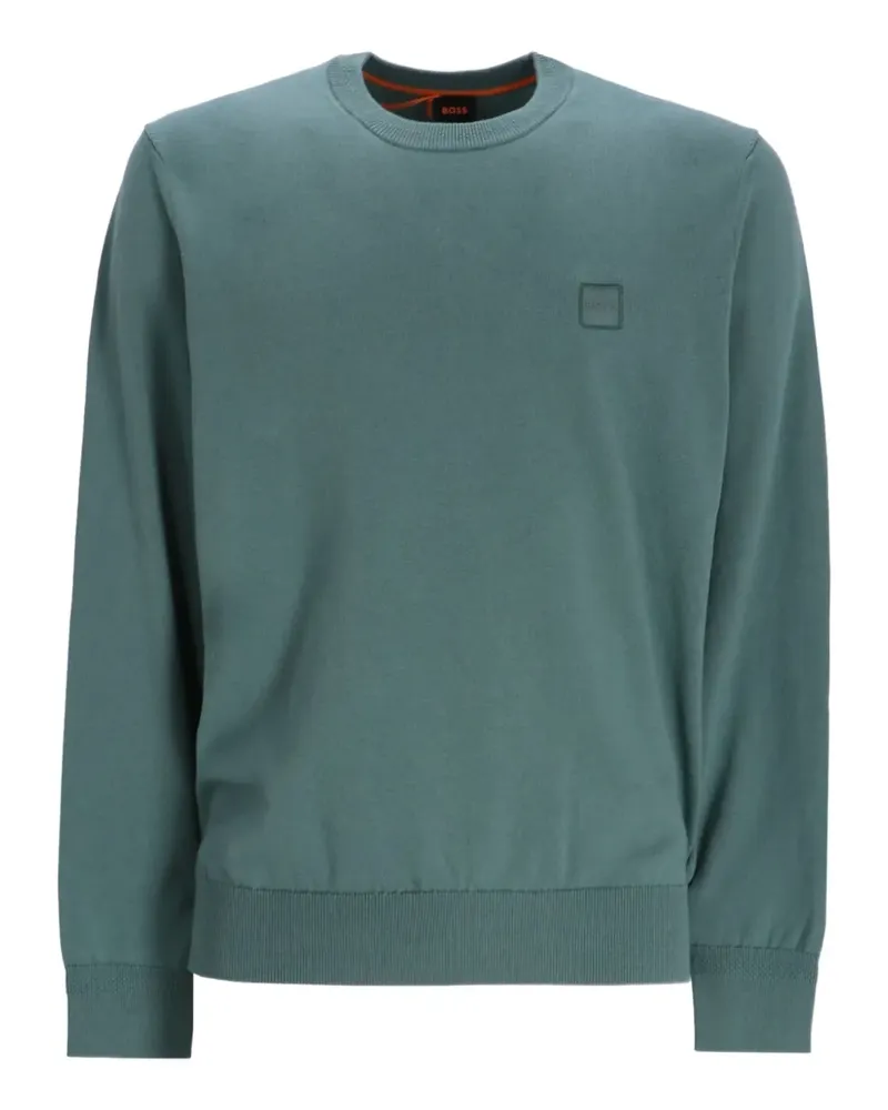 HUGO BOSS Pullover mit Logo-Detail - Grün Grün