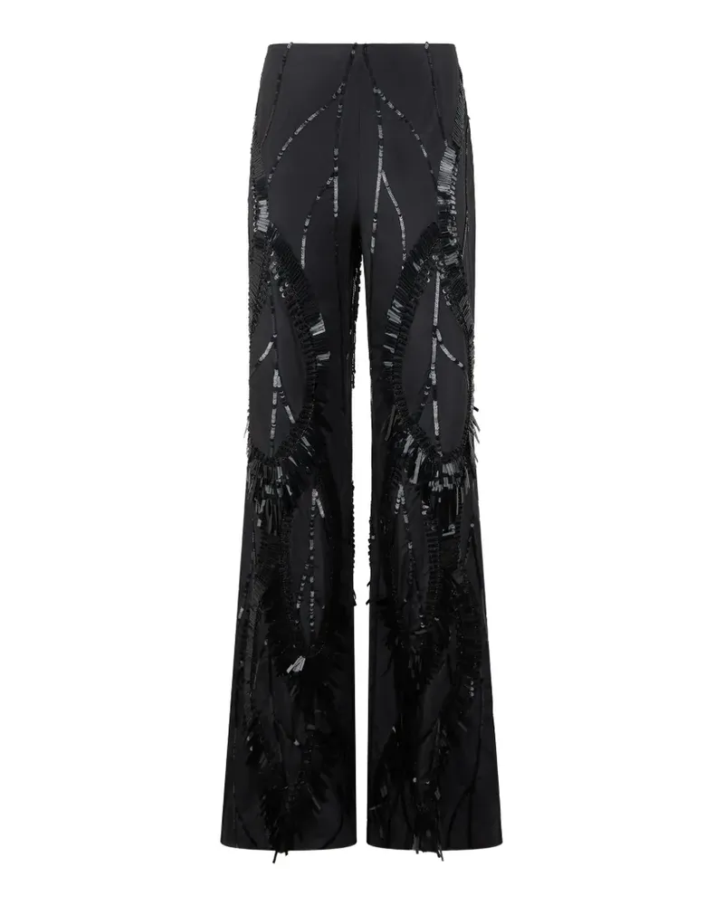 Alberta Ferretti sequin-embellished palazzo pants - Schwarz Schwarz