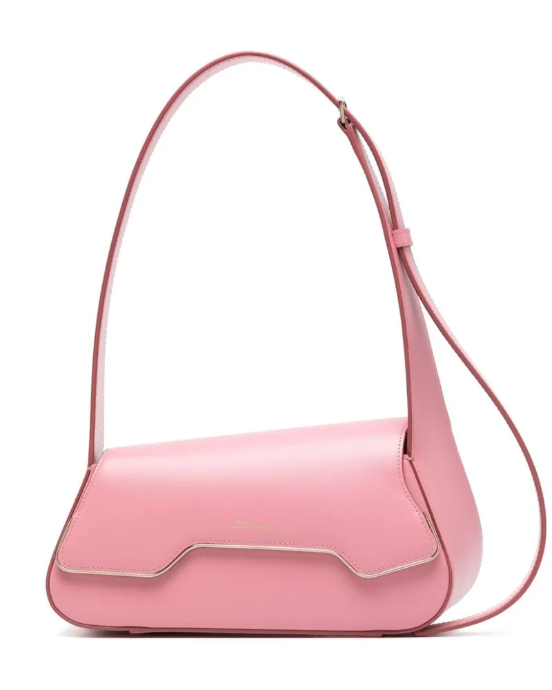 Santoni Schultertasche aus Leder Rosa