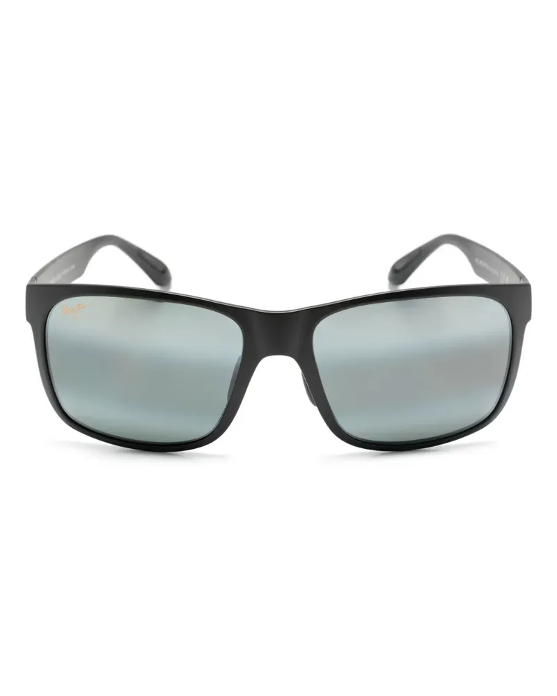 Maui Jim Eckige Red Sands Sonnenbrille - Schwarz Schwarz