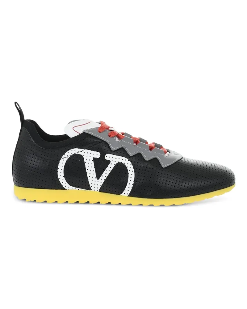 Valentino Garavani Perforierte Chromathon Sneakers - Schwarz Schwarz