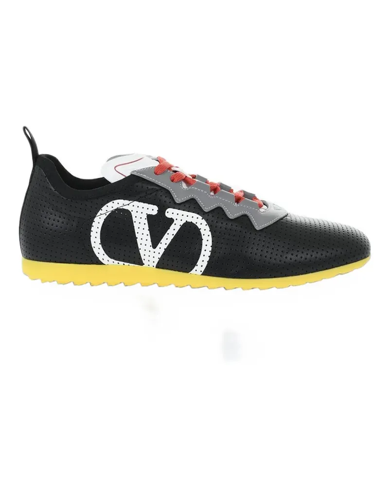 Valentino Garavani Perforierte Chromathon Sneakers - Schwarz Schwarz