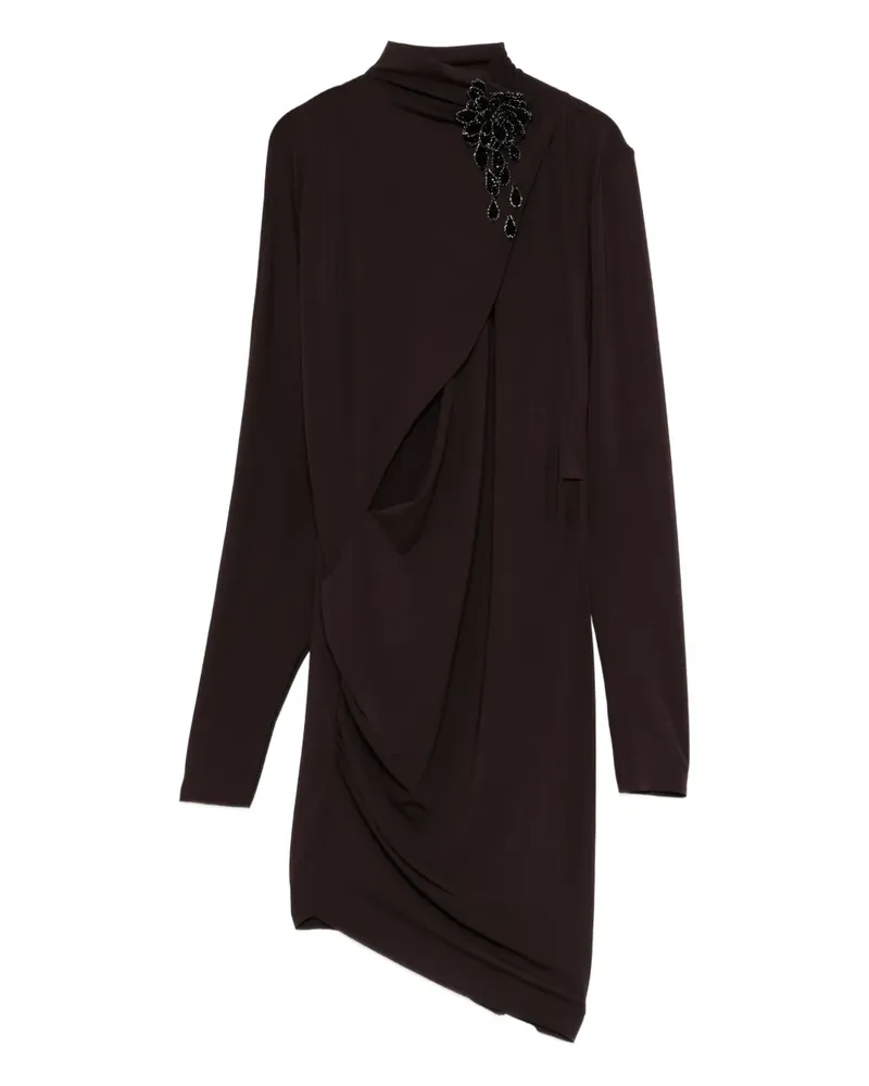 Amen Drapiertes Minikleid - Braun Braun
