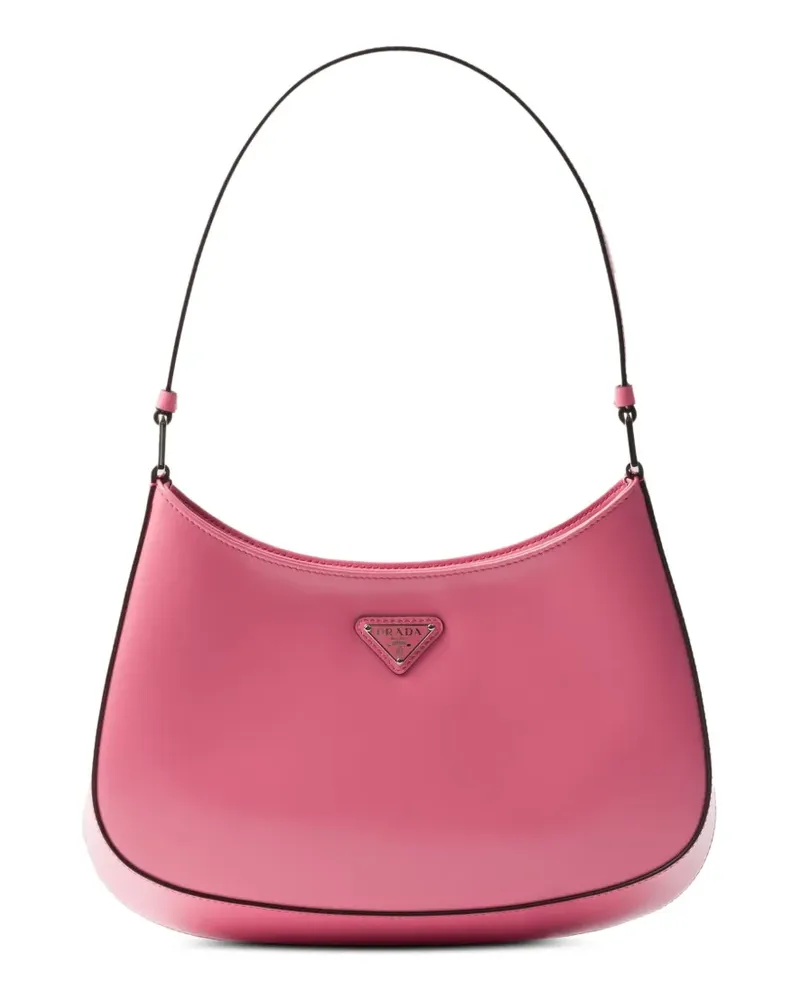Prada Cleo brushed leather shoulder bag - Rosa Rosa