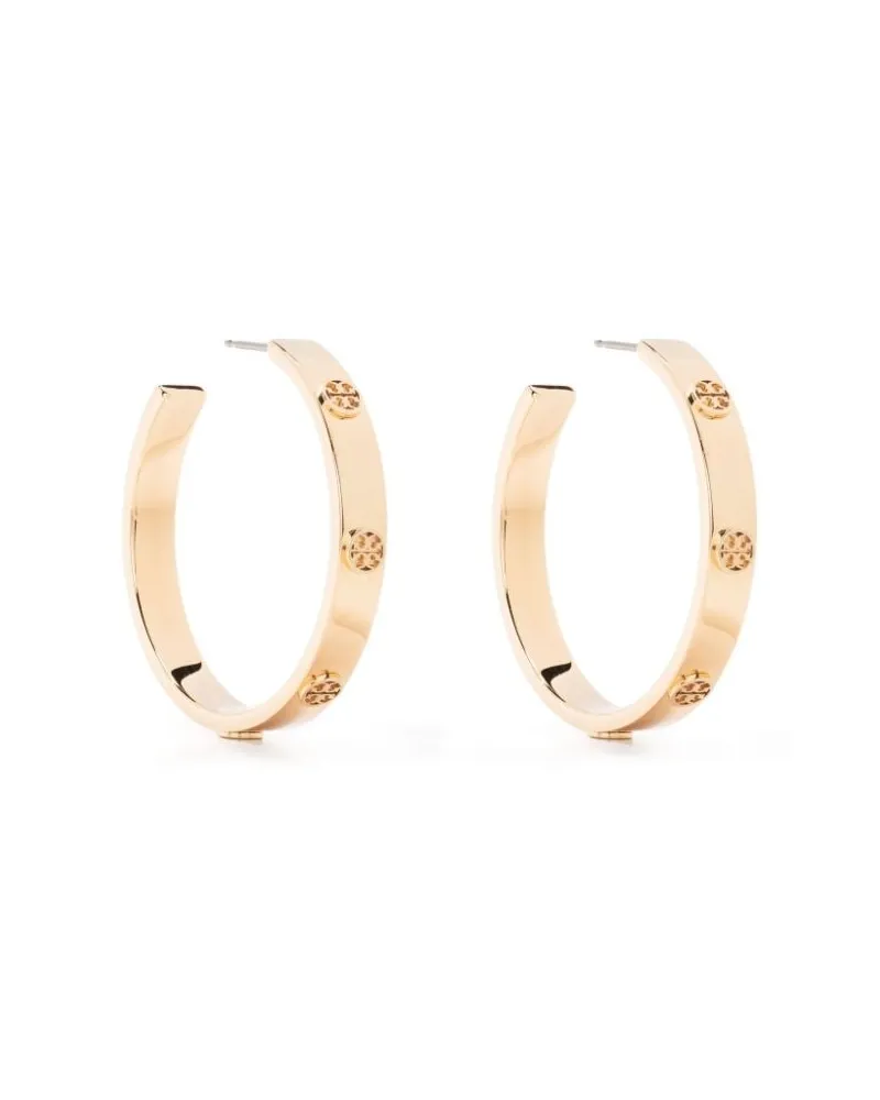 Tory Burch Ohrringe mit Logo-Prägung - Gold Gold