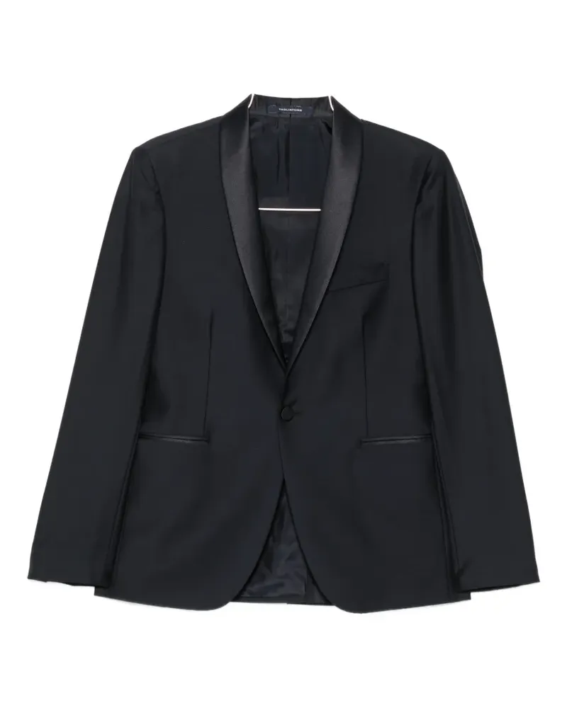 Tagliatore satin-lapel single-breasted suit - Blau Blau