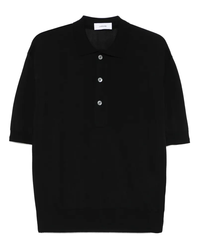 LARDINI Gestricktes Poloshirt - Schwarz Schwarz