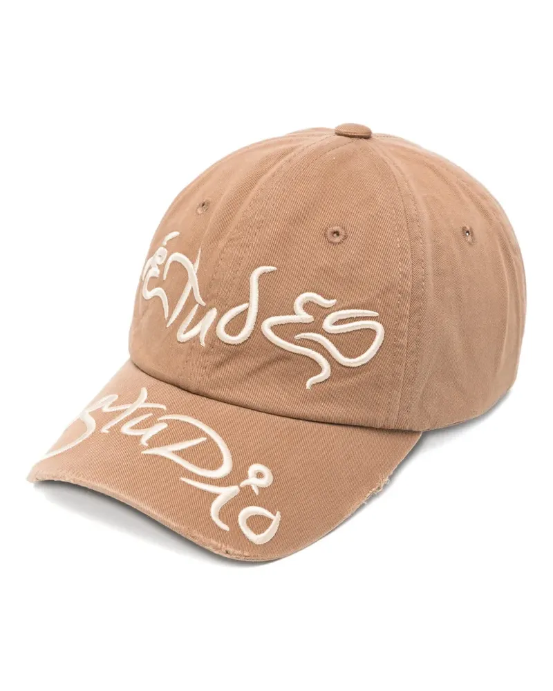Études Studio logo-embroidered cap - Nude Nude