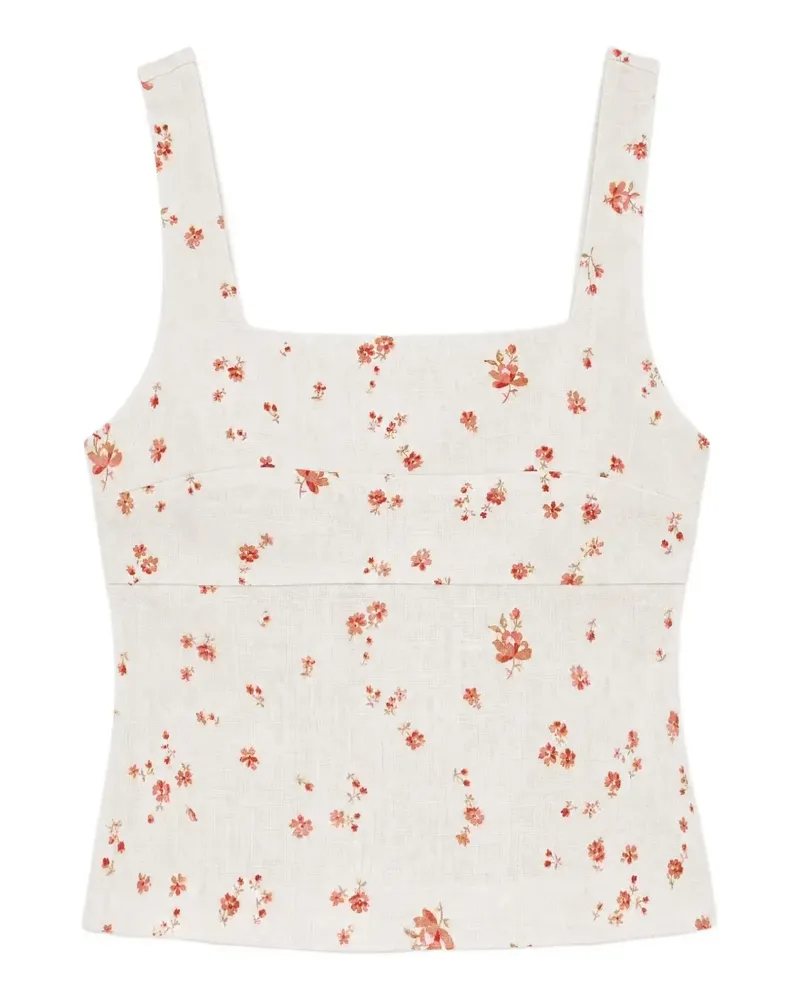 Reformation Clarence Oberteil mit Blumenprint - Nude Nude