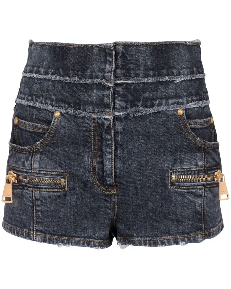 Balmain Jeans-Shorts mit Taschen - Blau Blau
