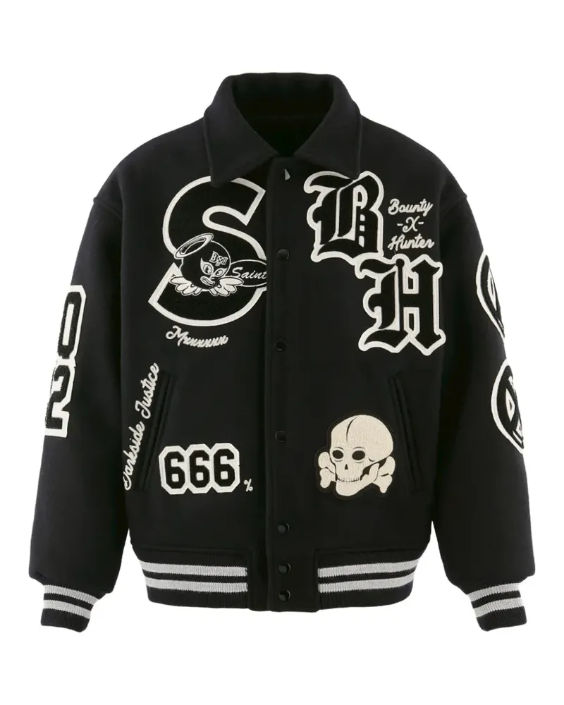 SAINT MXXXXXX x Bounty Hunter appliqué bomber jacket - Schwarz Schwarz