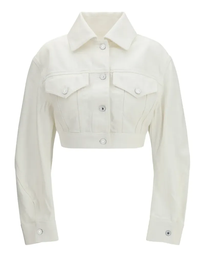Givenchy open-back cotton cropped jacket - Nude Nude