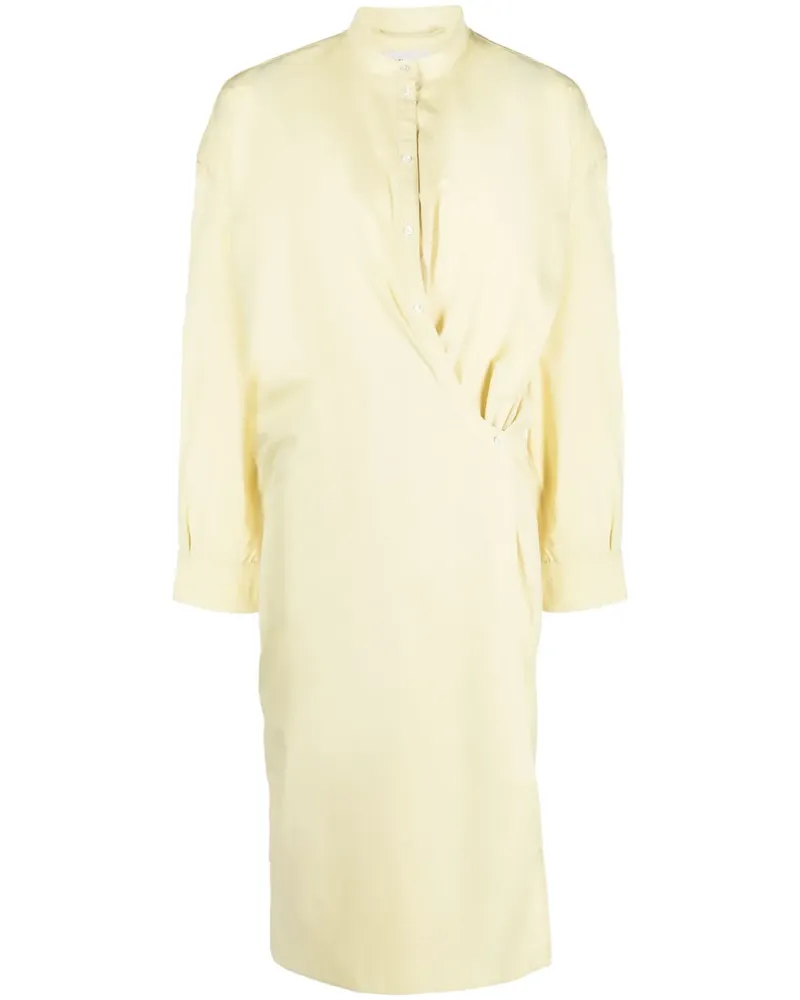 Christophe Lemaire Drapiertes Hemdkleid - Gelb Gelb